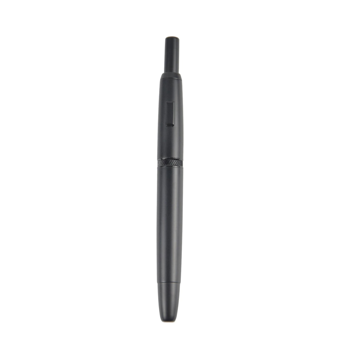 Majohn A1 Press Fountain Pen - Retractable EF Nib 0.4mm, Metal Matte Black Ink Pen with Converter, Ideal Student Gift