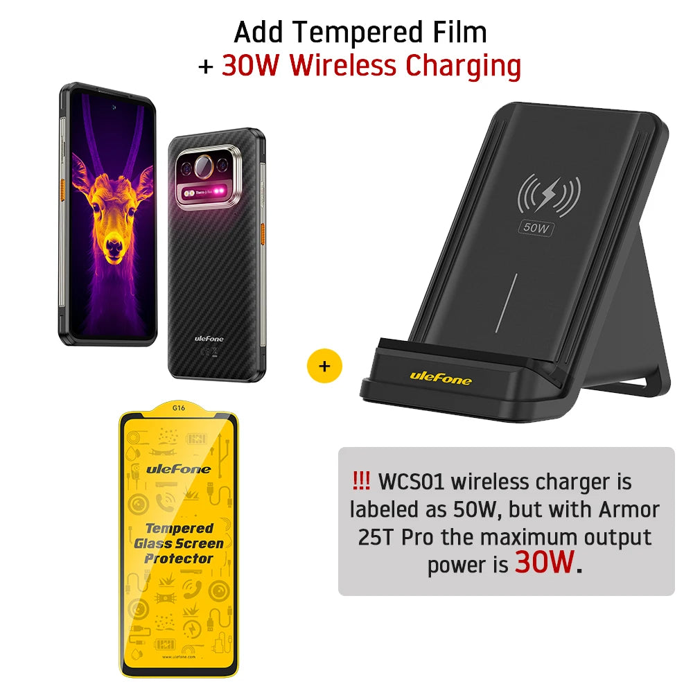 Ulefone Armor 25T Pro 5G Rugged Smartphone – Thermal Imaging, Night Vision, Android 14, 64MP Camera, NFC, Waterproof, 33W Charging
