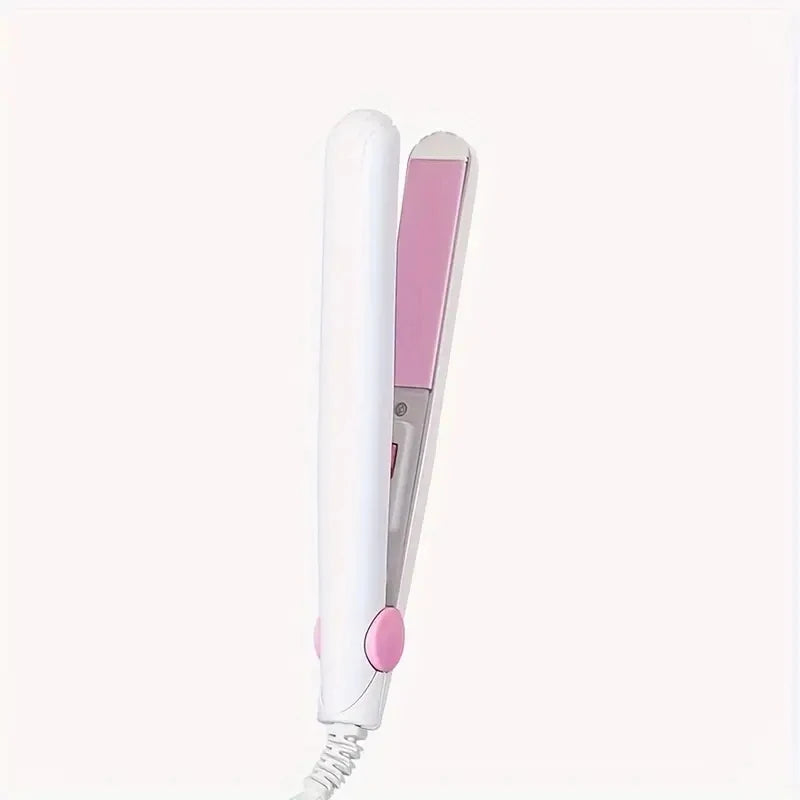Mini Hair Straightener – Quick Heating Multi-Color Ceramic Plate for Bangs, Curling & Straightening
