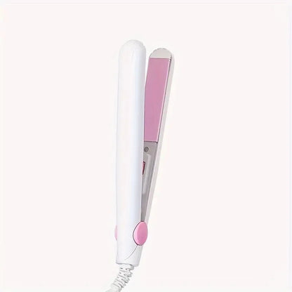 Mini Hair Straightener – Quick Heating Multi-Color Ceramic Plate for Bangs, Curling & Straightening