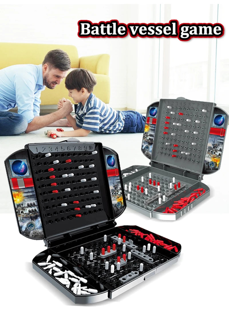 Children's Warship Sea Ship Board Game – Classic Two-Player Battleship Naval Combat Strategy Game for Kids