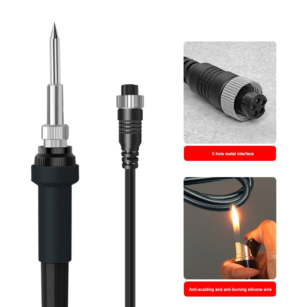 T12 75W Digital Soldering Iron Station – Adjustable Temperature Control, Welding & Rework Microcontroller Tool