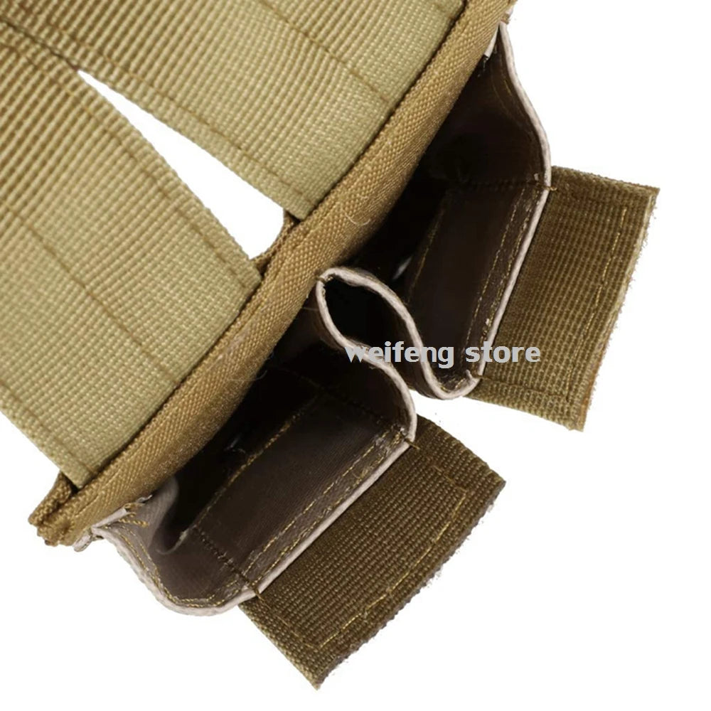 9mm Tactical Magazine Pouch - MOLLE Single & Double Mag Bag, Open-Top Pouch for Glock, M1911, 92F, Torch & Triple Bag