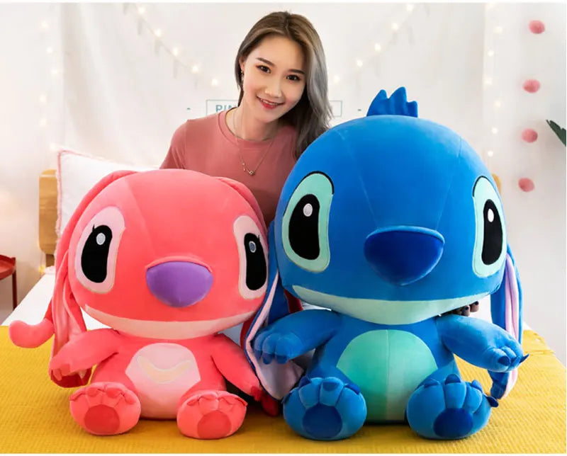 20-60cm Giant Lilo & Stitch Plush – Cartoon Stuffed Anime Toys, Pendant Pillow for Kids Birthday Gift