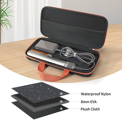 Hard Carrying Case with Mesh Bag – Anti-Scratch Storage for Dyson Airstrait HT01 & Dyson Corrale HS03 Hair Straighteners