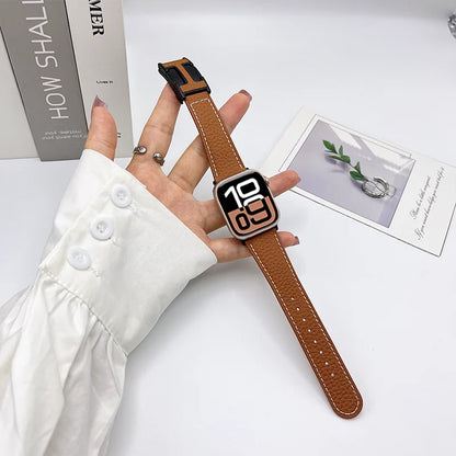 Genuine Leather Straps for Apple Watch – 40mm-49mm Bands for Series 5/6/7/8/9/10, SE & Ultra