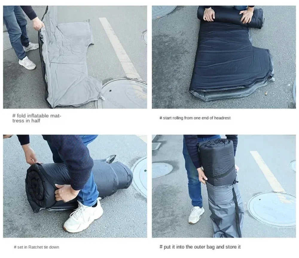 Tesla Model 3 & Model Y Inflatable Car Bed – Suede Fabric Travel Air Mattress for Camping (2017-2024)