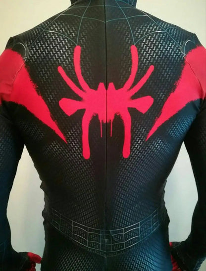 Newest Anime Spiderman Miles Morales 3D Print Cosplay Costume – Adult Superhero Halloween Zentai Bodysuit