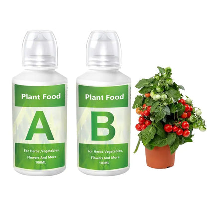 Hydroponic AB Nutrient Solution Set – Plant Fertilizer for Flowers & Vegetables
