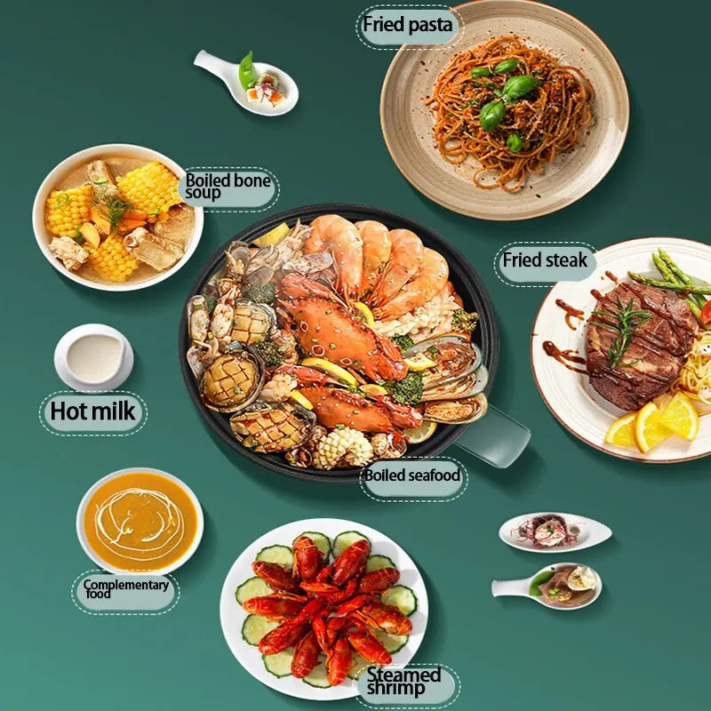 1.5L Mini Home Cooking Pot – Multifunctional Rice Cooker & Non-Stick Electric Stockpot with Safe Materials