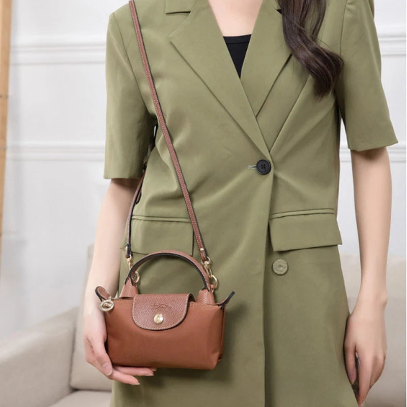 DIY Bag Transformation Set: Longchamp Leather Accessories with Punch-Free Shoulder Crossbody Straps (109-129cm)