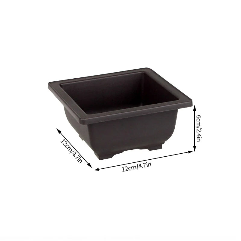 Purple Clay Succulent Plant Pots – Outdoor Garden Bonsai Planters, Rectangular & Square