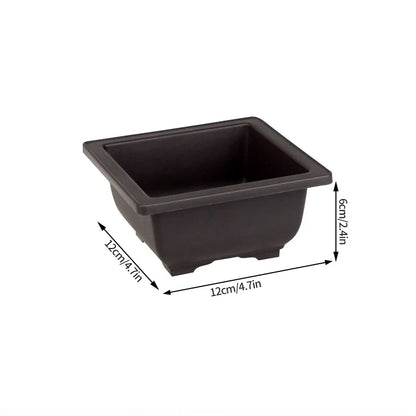 Purple Clay Succulent Plant Pots – Outdoor Garden Bonsai Planters, Rectangular & Square