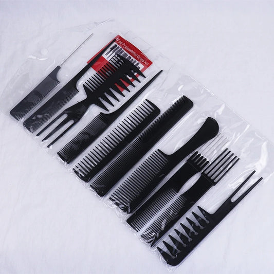 10-Piece Multifunctional Hair Comb Set – Anti-Static Hair Care & Styling Tools for Beauty and Salon