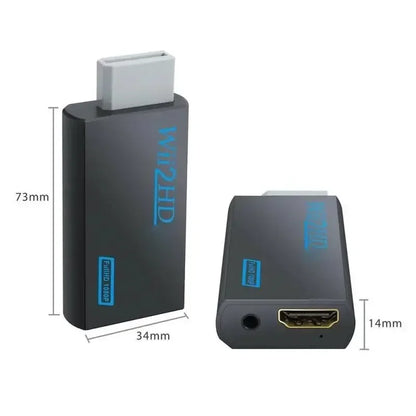 Full HD 1080P Wii to HDMI Converter Adapter – Wii2HDMI with 3.5mm Audio for PC & HDTV Display