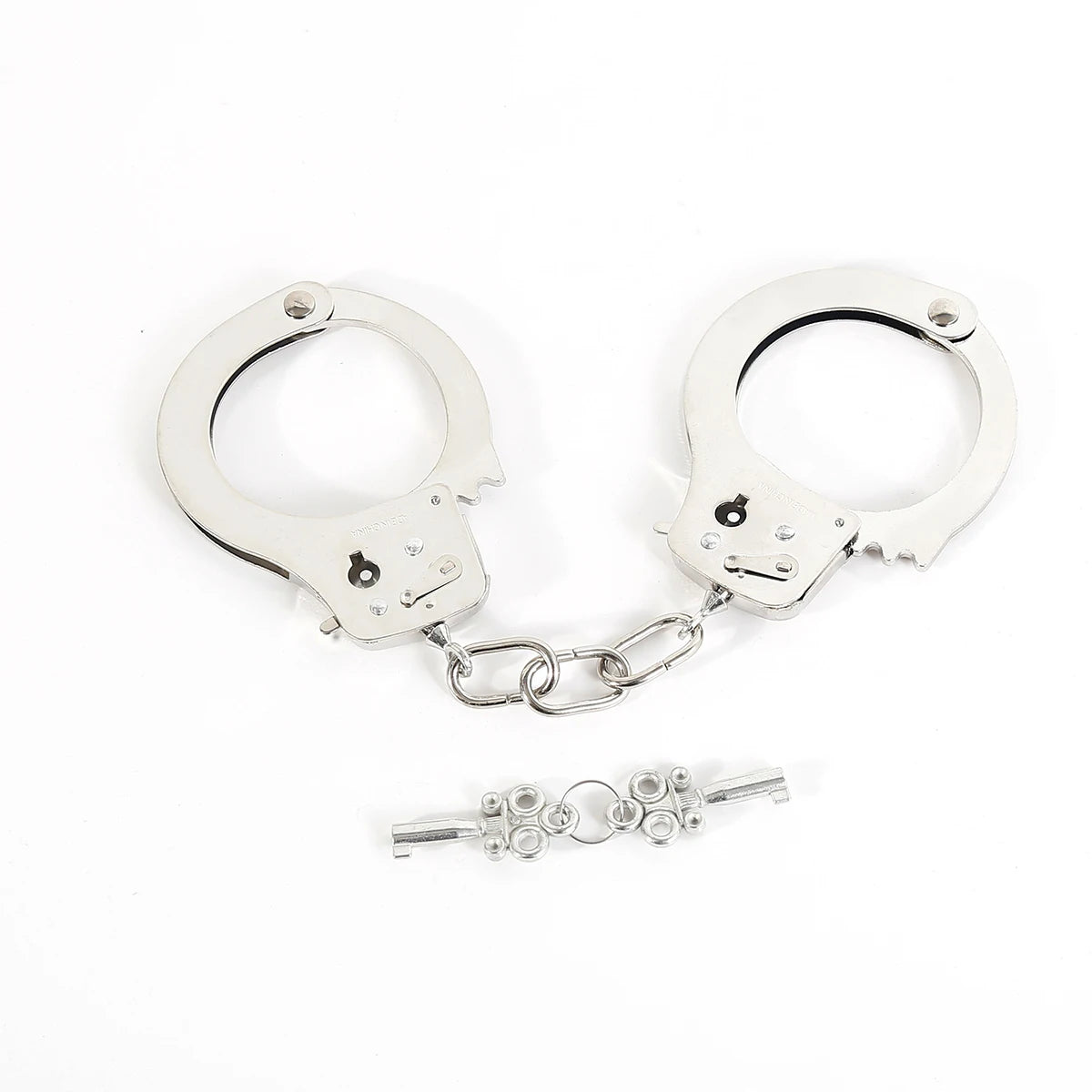 DUTRIEUX Stainless Steel Handcuffs – Adjustable Metal Ankle & Wrist Cuffs with Chain, BDSM Bondage Restraints for Couples