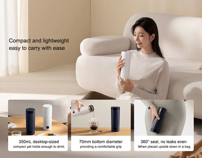 XIAOMI Mijia Portable Electric Kettle 2 — 350ml Smart Temperature Insulated Thermos Cup Fast Water Boiler for Travel