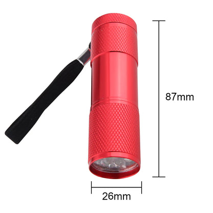 9/21LED UV Light 395nm Waterproof Flashlight – Portable Ultraviolet Torch for Nails, Black Light & Detection