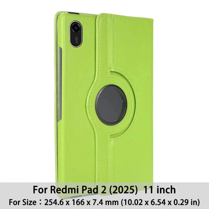 Redmi Pad 2 11″ 2025 Case — PU 360° Rotating Stand with Sleep/Wake Function Cover