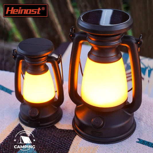 USB Rechargeable Camping Light - Portable Lanterns for Hanging Tent - 3000-5000K Stepless Dimming with Solar Charging