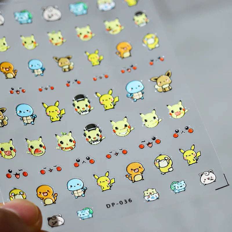 Cute Snoopy 5D Nail Stickers – Cartoon Anime Nail Art Decoration