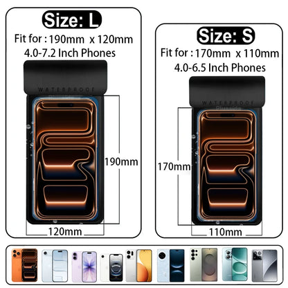 IPX8 Universal Waterproof Phone Pouch – Dry Bag Case for iPhone 16/17 Pro Max, Xiaomi, Samsung