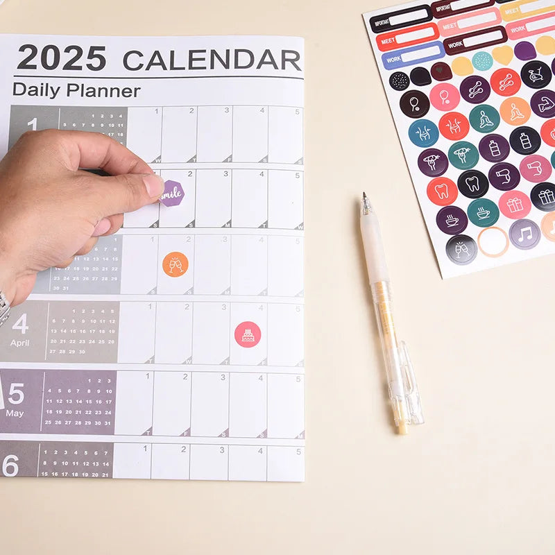 2024-2025 Kawaii Wall Calendar Planner – Large Schedule Organizer, To-Do List, Target Tracker, Office Supplies
