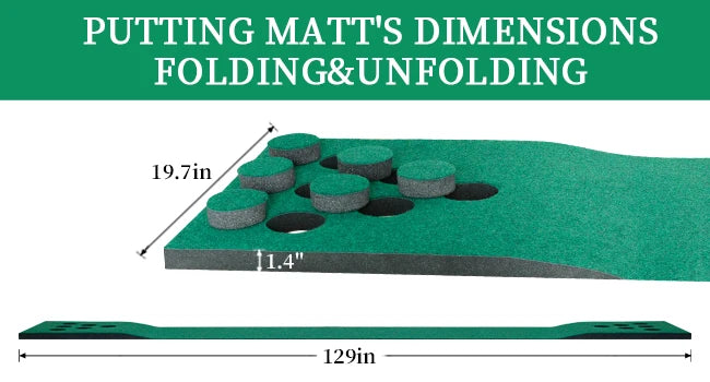 Golf Pong Putting Game Set – Indoor & Outdoor Training Aid with Front Border for Backyard, Office, and Party