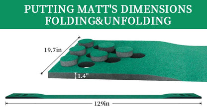 Golf Pong Putting Game Set – Indoor & Outdoor Training Aid with Front Border for Backyard, Office, and Party