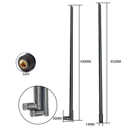 2.4G 5.8G WiFi Antenna – 12dBi High Gain RP SMA Male Omni Foldable Aerial for Router & Network Booster