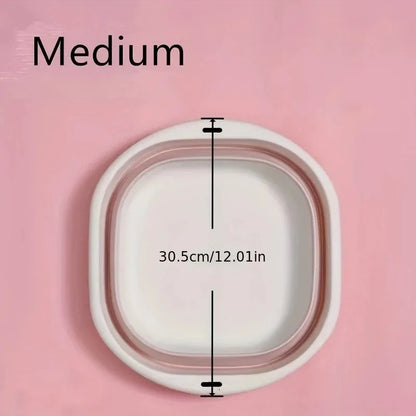 3-Pack Collapsible Tub Wash Basin & Laundry Baskets – Space-Saving Storage Containers for Camping, Hiking, Home & Fruit Washing