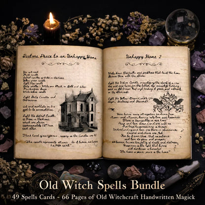 77-Page Witchcraft Grimoire Book of Shadows – Moon Phases, Herbal Lore & Spells Gothic Dark Academia Witch Journal Kit