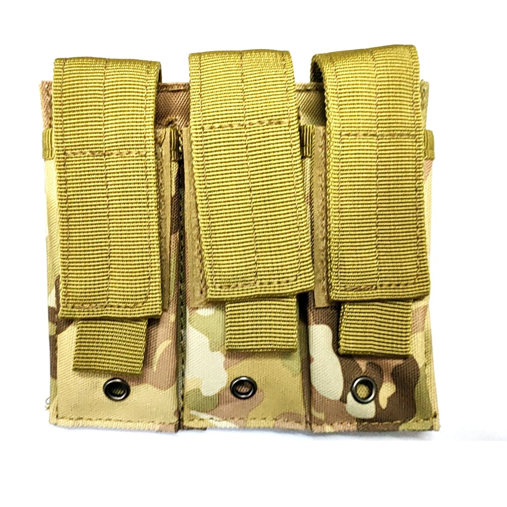 9mm Tactical Magazine Pouch - MOLLE Single & Double Mag Bag, Open-Top Pouch for Glock, M1911, 92F, Torch & Triple Bag