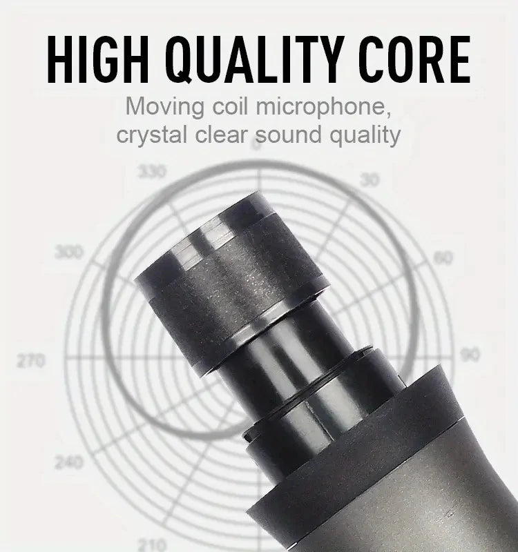 Gold 2.4GHz Wireless Handheld Microphone – Dynamic DJ Recording & Mixer Mic