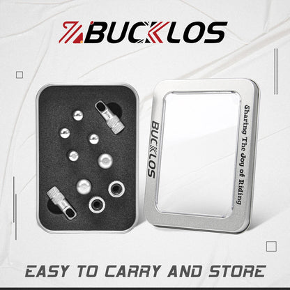 BUCKLOS F/V to A/V Valve Adapter – Aluminum Alloy Presta to Schrader Converter with Durable Bicycle Valve Cap