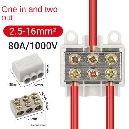 T-Shaped Quick Crimp Wiring Terminal — Locking Electrical Wire Connector for Cable Junction Box ZK-M306 ZK-M406