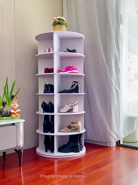 Multifunctional 360° Rotating Shoe Rack – Floor-Standing Storage Organizer for Shoes, Bags, Toys & Household Items