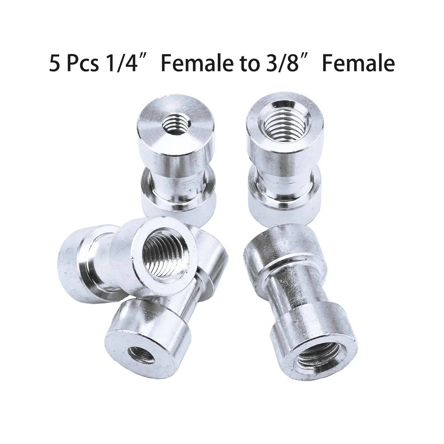 1/4" to 3/8" Female Screw Adapter – Metal Spigot Stud Male Converter for Flash, Light, Tripod & Photo Studio Accessories