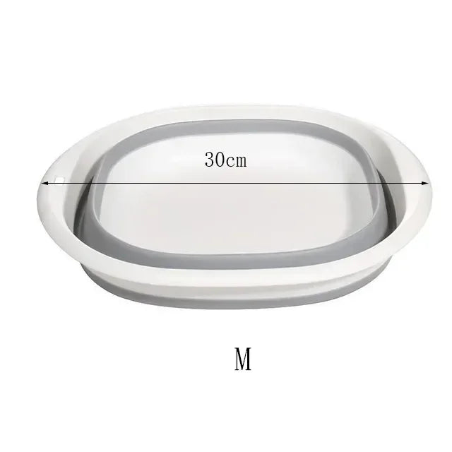 Portable Plastic Folding Wash Basin – Laundry Tub & Bath Basin for Adults and Babies, Kitchen & Bathroom Accessory