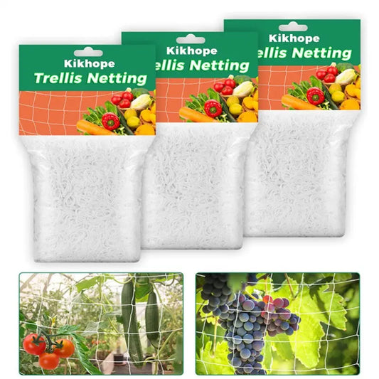 Heavy-Duty Polyester Plant Trellis Netting - Multi-Use Support for Vine Climbing, Hydroponics, Garden Accessories
