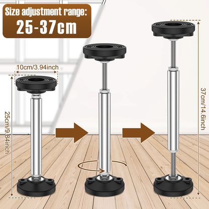 2Pcs Adjustable Telescopic Support Rods – 300kg Capacity Furniture Heightening Legs with Jack Frame