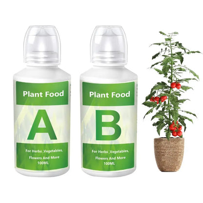 Hydroponic AB Nutrient Solution Set – Plant Fertilizer for Flowers & Vegetables