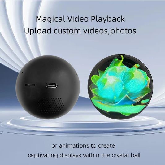 Customizable Video Glass Ball Lamp — DIY Spherical Pixel Display with Detachable Video & Sound Game Screen