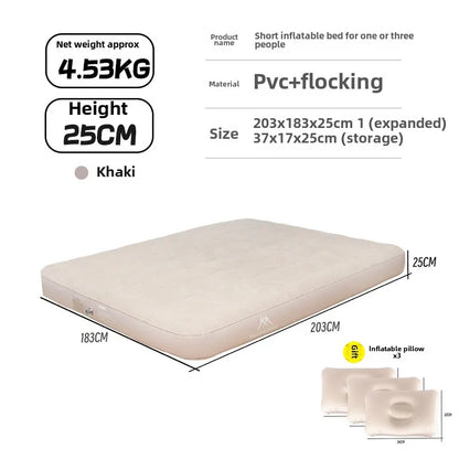 MOUNTAINHIKER 2025 Inflatable Air Mattress - PVC Glamping Camping / interior Bed Mat with Built-In Pump for 1-3 Person