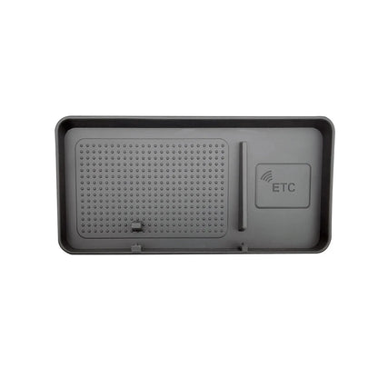 Hidden Behind-Screen Storage Box for Tesla Model 3 & Y – Dashboard Organizer with Tissue Holder, Anti-Slip Mat & Phone Bracket