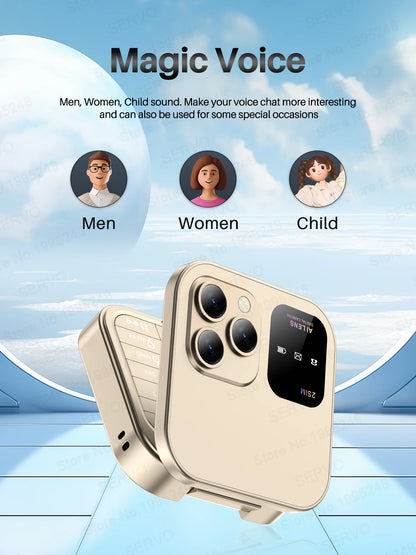 SERVO I16 Pro Mini Fold Mobile Phone — Dual SIM 2G GSM Flip Cellphone with Speed Dial, FM, 3.5mm Jack & Video Player