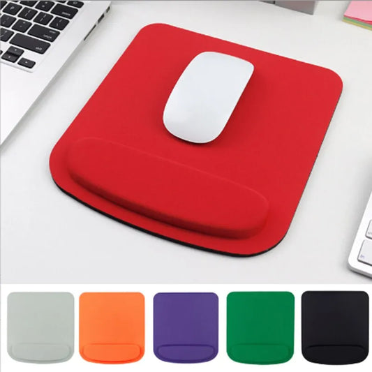 Simple Solid Color EVA Foam Wrist Mouse Pad - Comfortable Thick Sponge Gaming PC Keyboard Desk Mat, 210X230MM