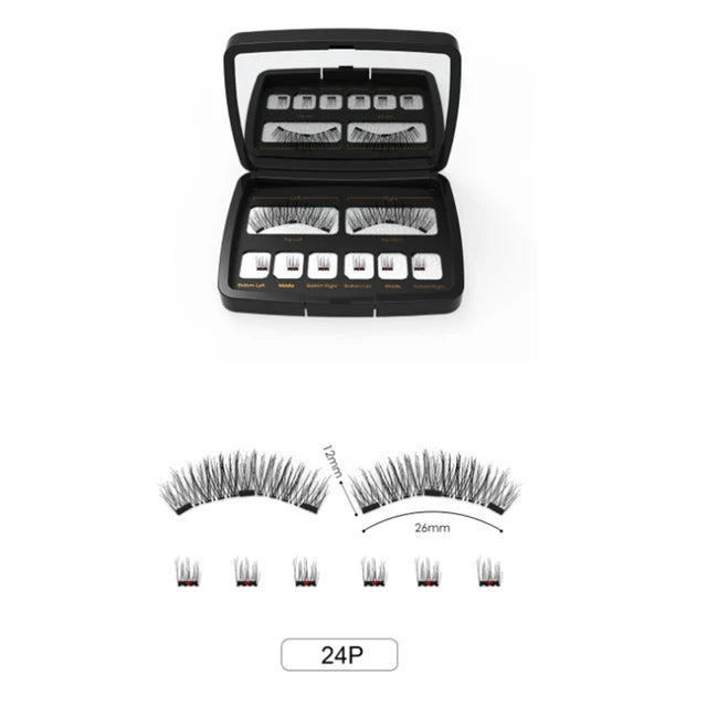 3D Magnetic Eyelashes – Soft, Reusable False Mink Lashes for Easy Wear & Beauty Makeup