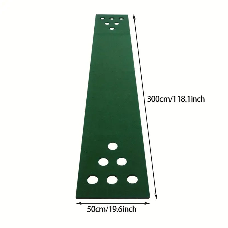 Golf Pong Putting Game Set – Indoor & Outdoor Training Aid with Front Border for Backyard, Office, and Party