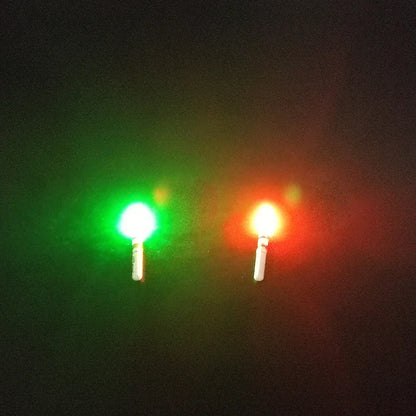Green & Red LED Lightsticks 10pcs — Luminous Night Fishing Accessory with CR322 Battery